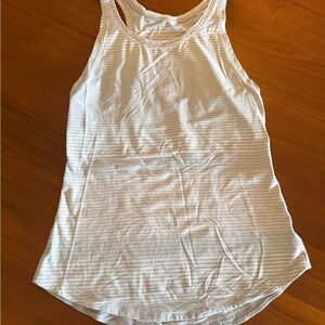Lululemon Athletica Cream Striped Tank Top